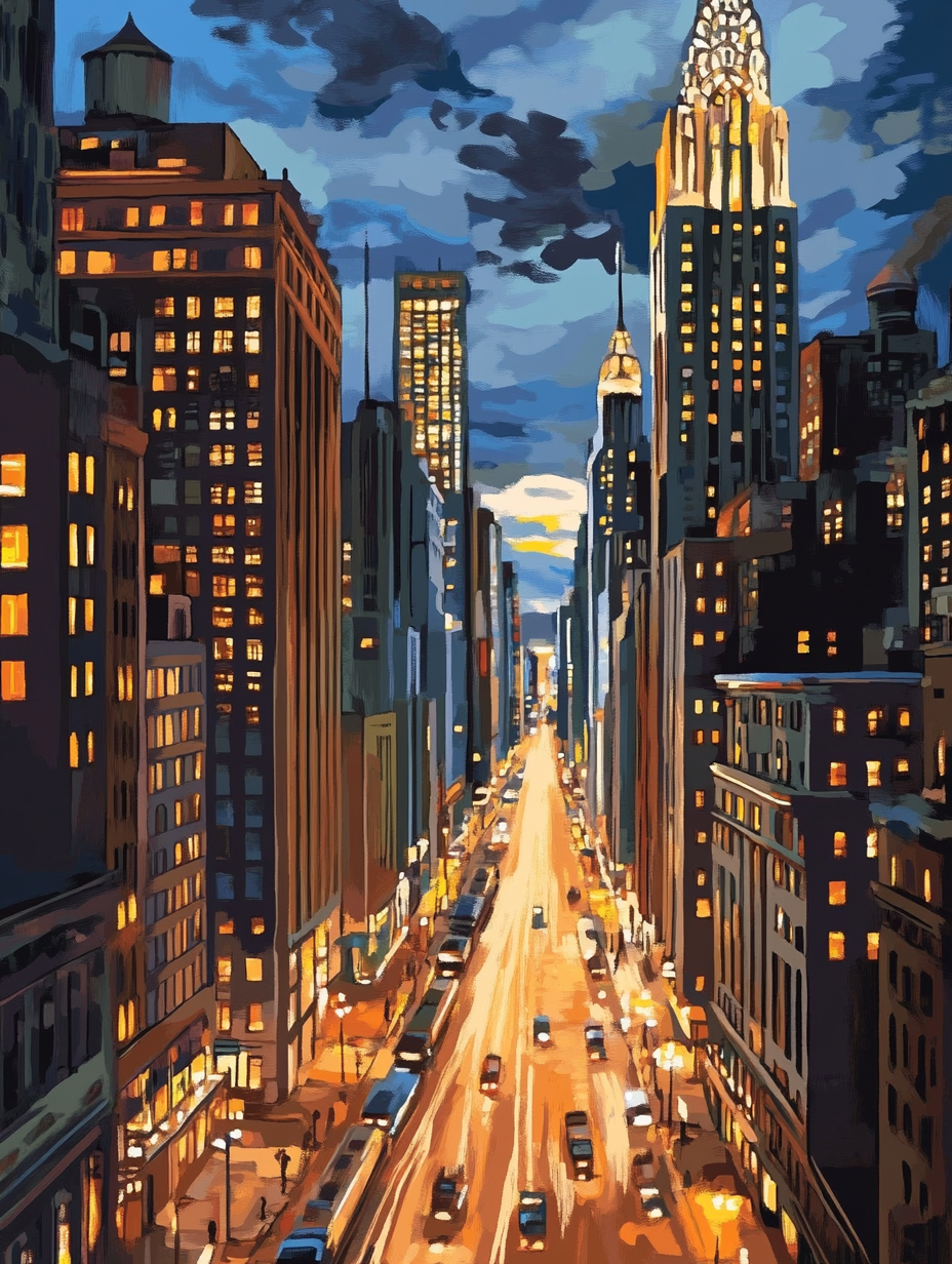 Downtown Warm City Glow