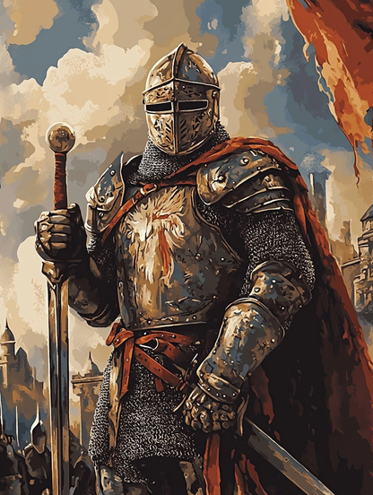 Knight with Red Cloak