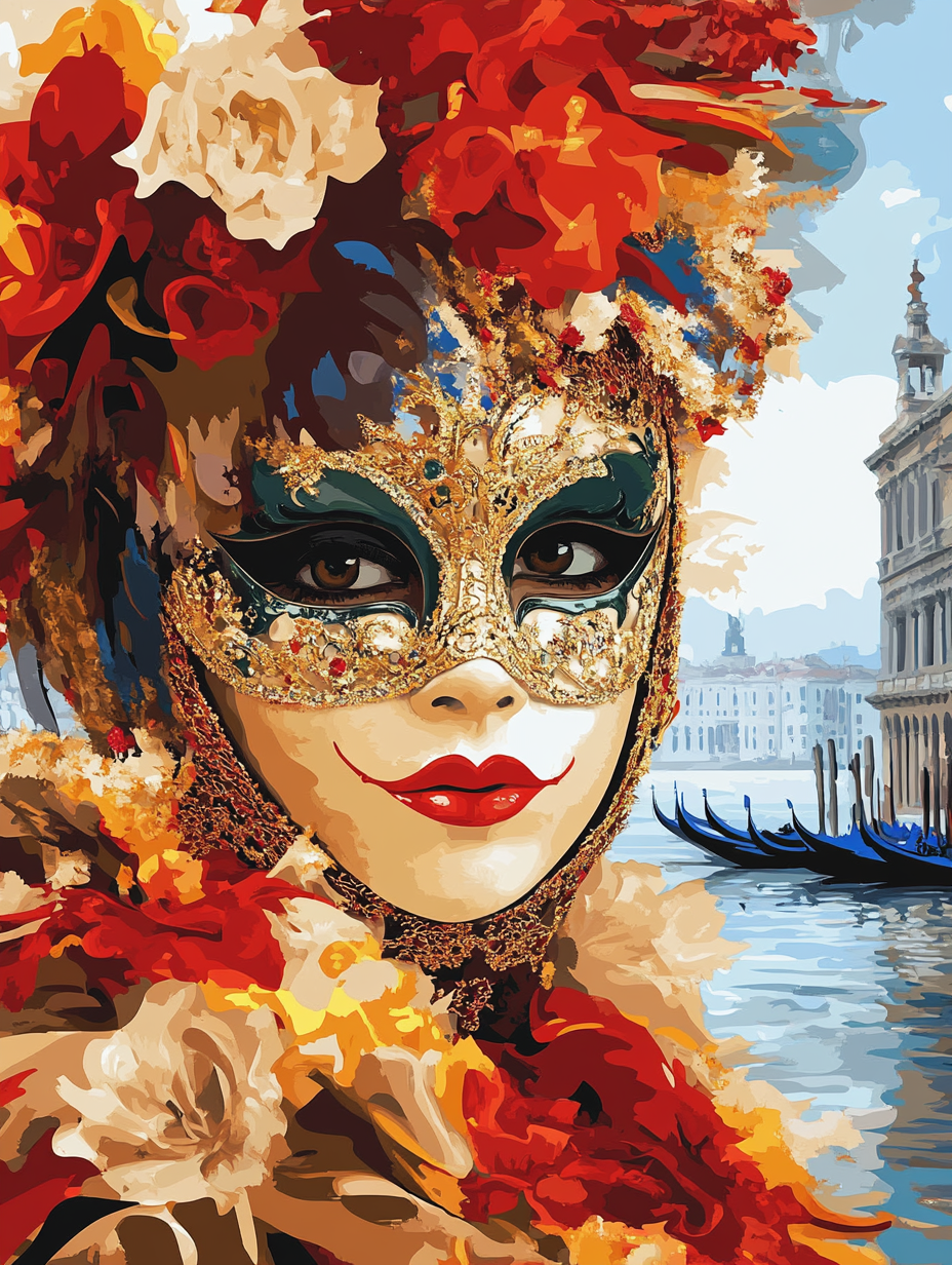 Venetian Masked Beauty ll