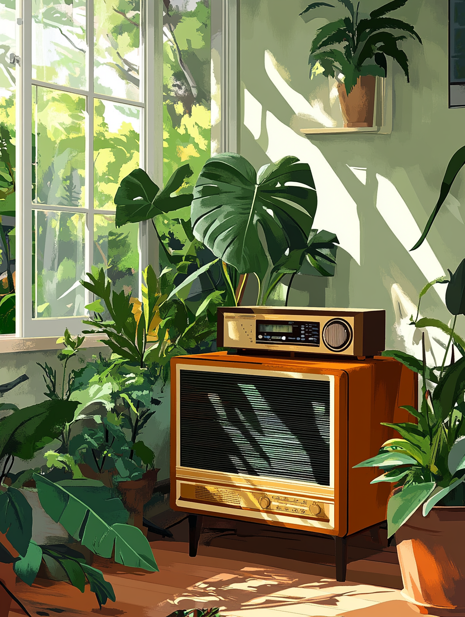Monstera, Sunny Radio Nook