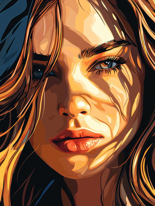 Woman, Golden Dramatic Light