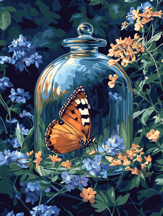 Monarch, Butterfly Under Glass