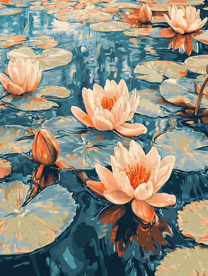 Water Lilies, Blue Pond
