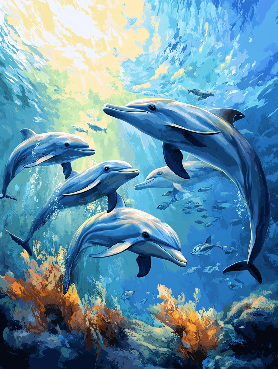 Peaceful Dolphin Pod