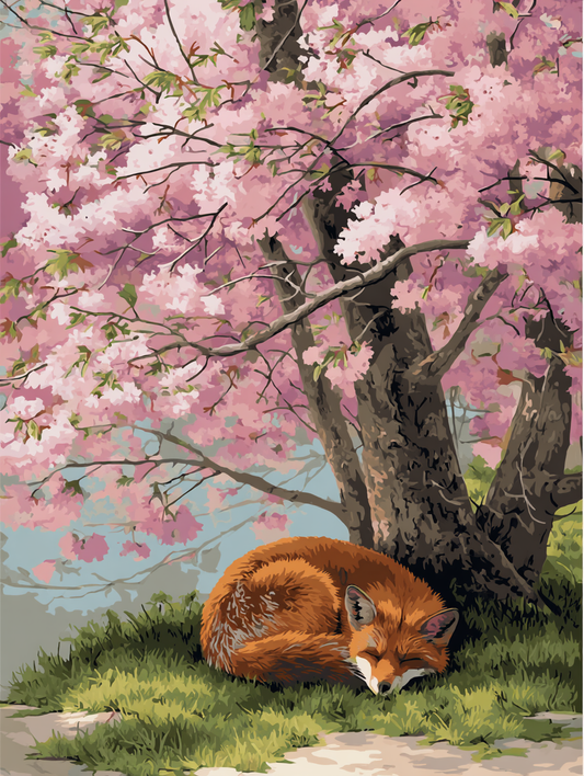 Peaceful Fox Floral Shade