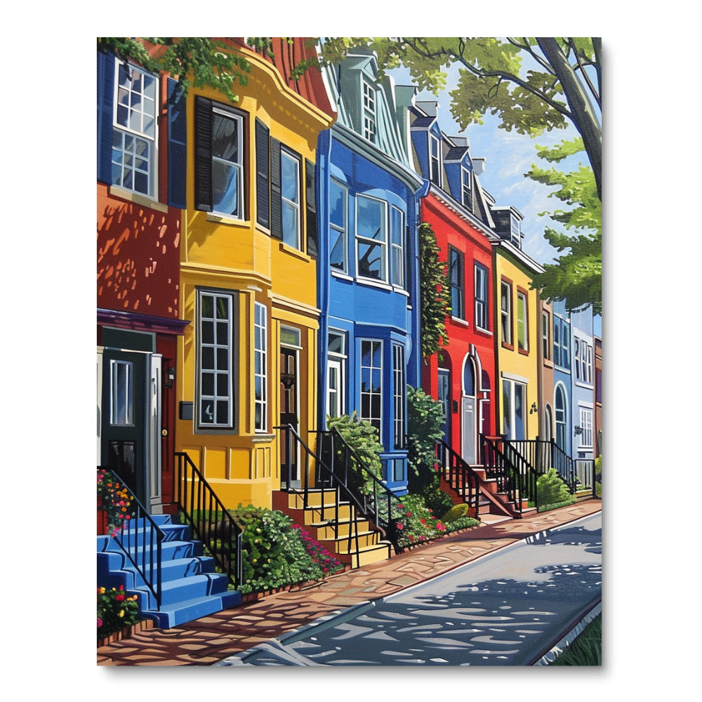 Rainbow Rowhouse Row