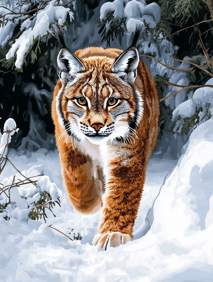 Snowy Forest Lynx