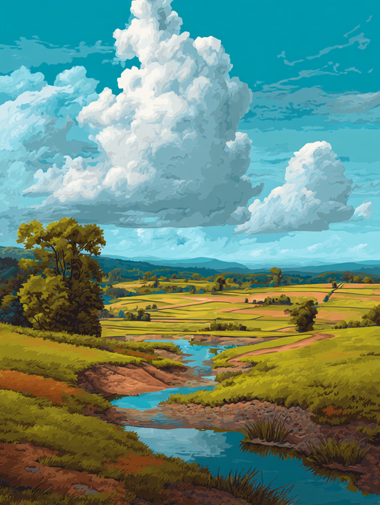 Summer Day Countryside View