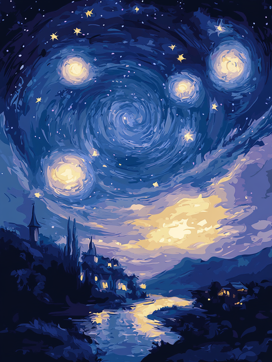 Swirling Starry Night