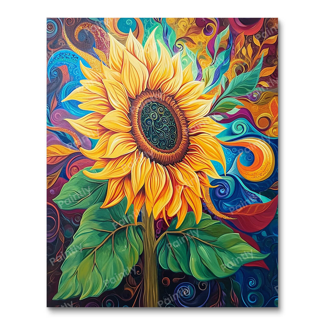 Swirling Sunflower I