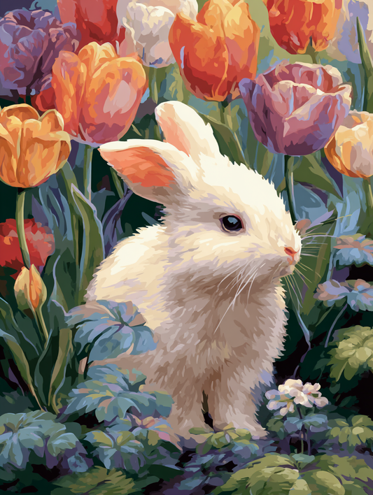 Tulip Field Bunny