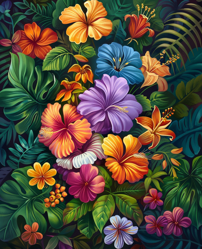 Vibrant Leafy Tropics
