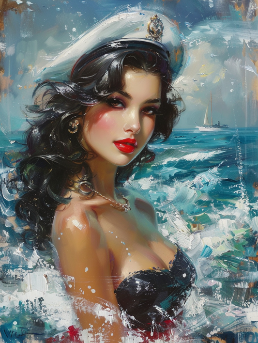 Vibrant Nautical Pin-Up
