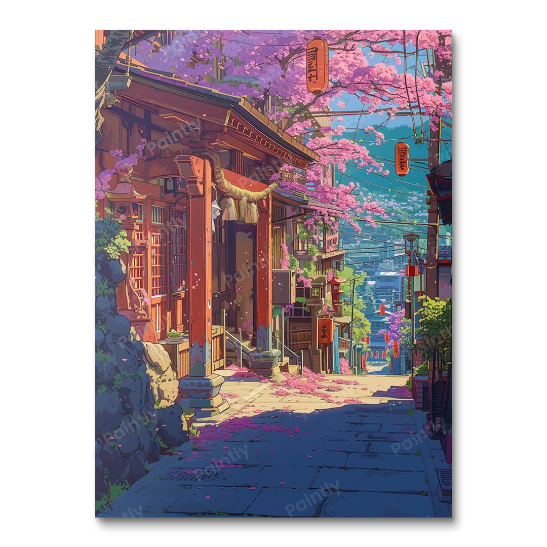 Vibrant Shinto Cityscape