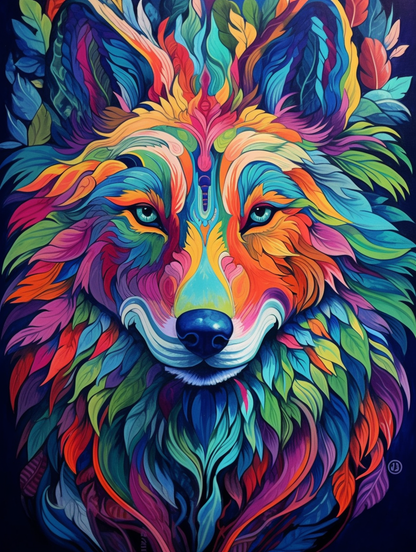 Vibrant Spirit Wolf