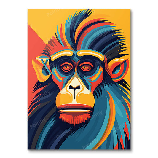 Whimsical Baboon Gaze