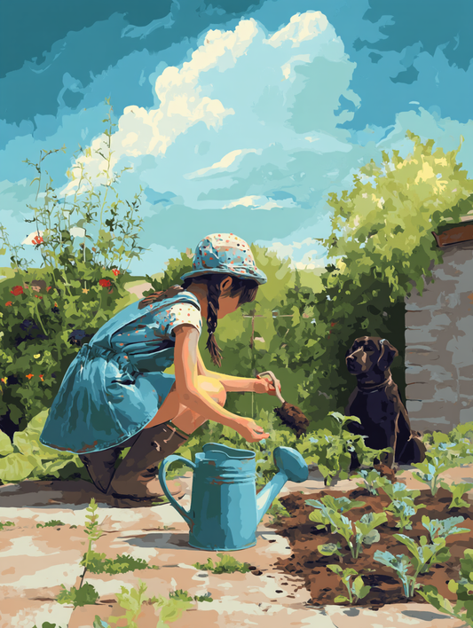 Young Gardener Sunny Day
