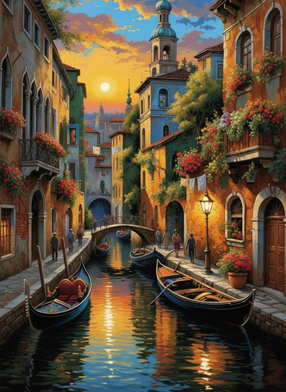 Venetian Sunset Canal