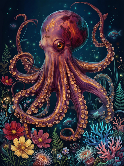 Enchanted Deep-Sea Octopus