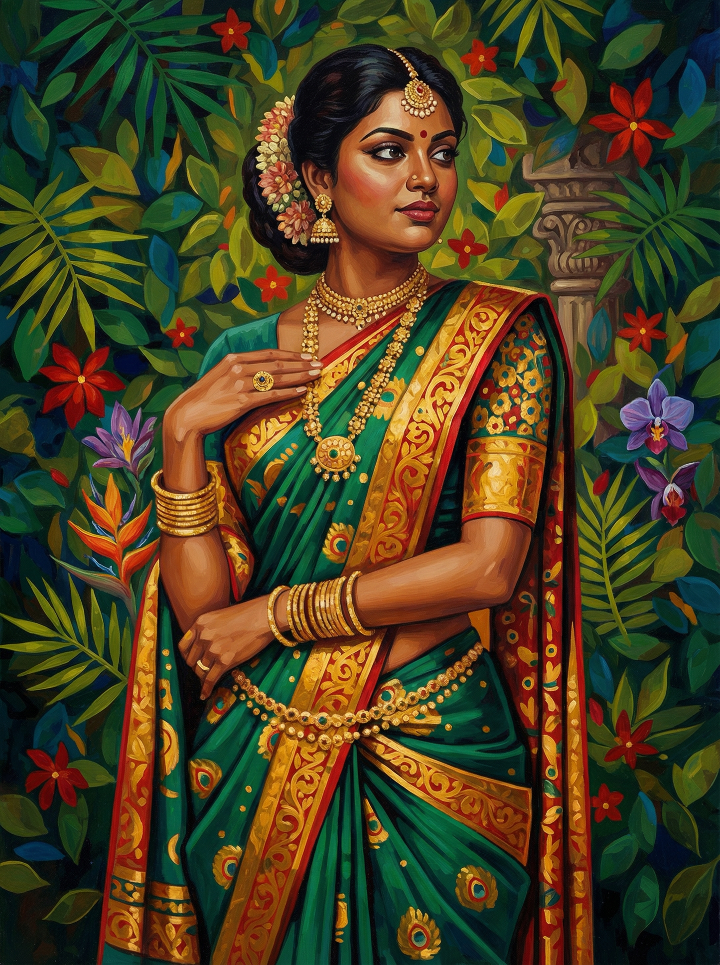 Emerald Saree Queen