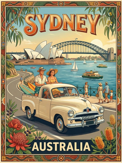 Retro Sydney Harbour Australia