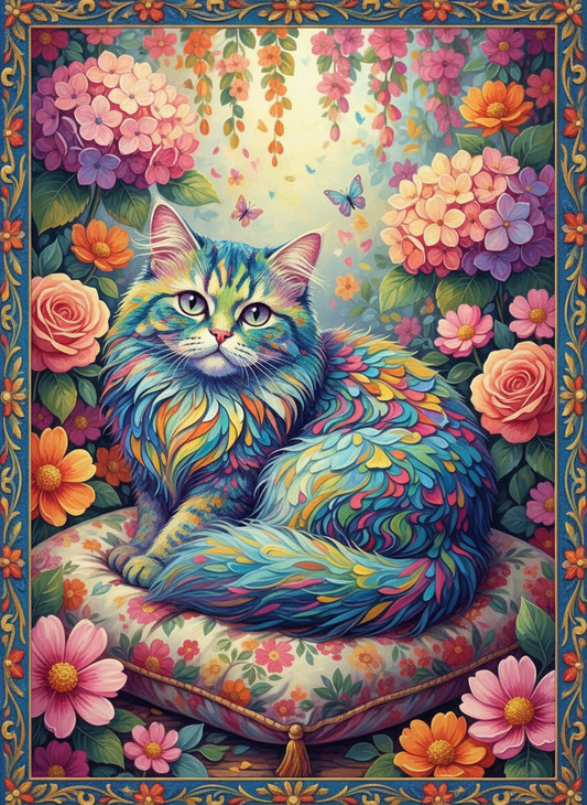 Cat in the Garden of Dreams