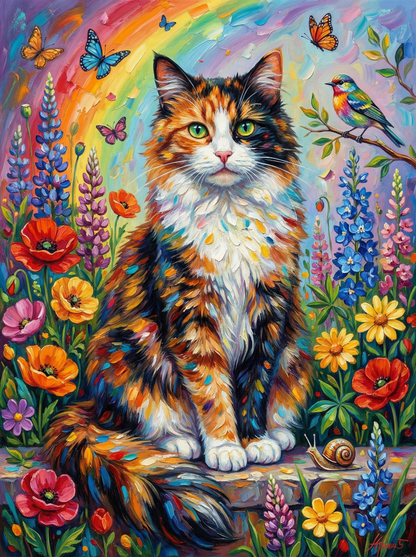 Whimsical Cat Bloom