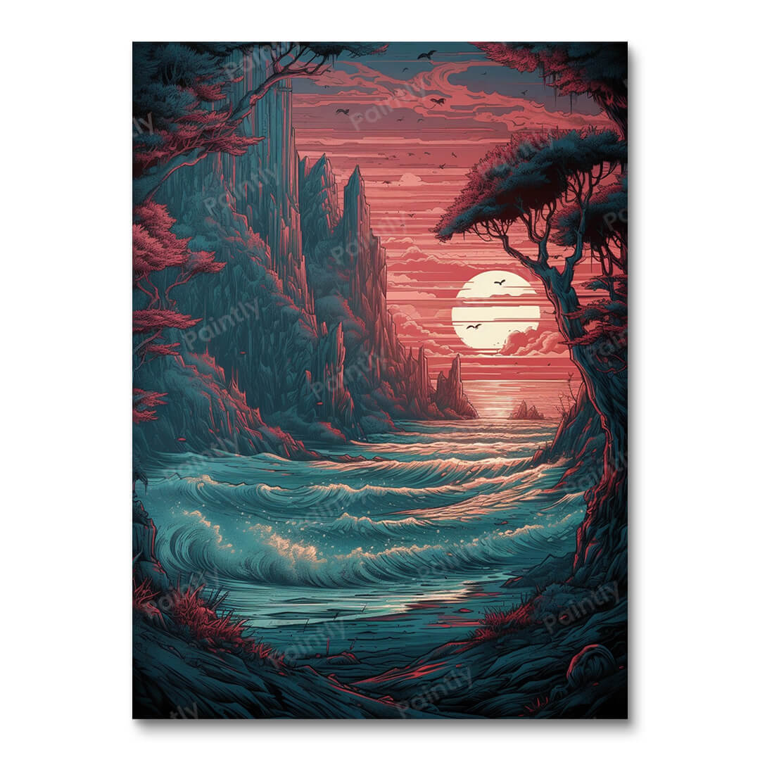 Sunset's Vibrant Veil