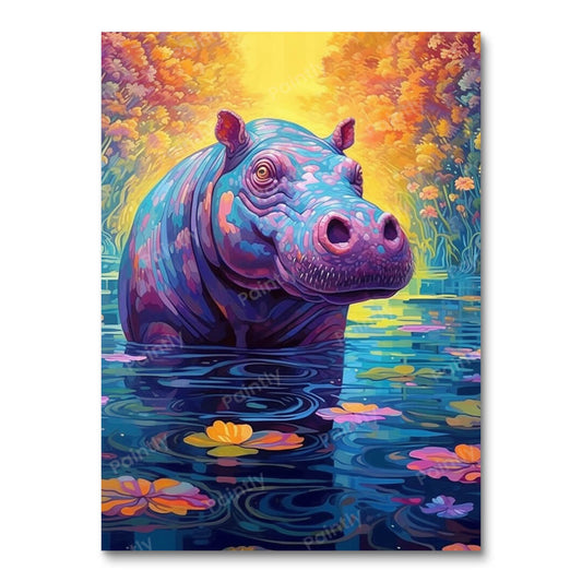 Psychedelic Hippo I