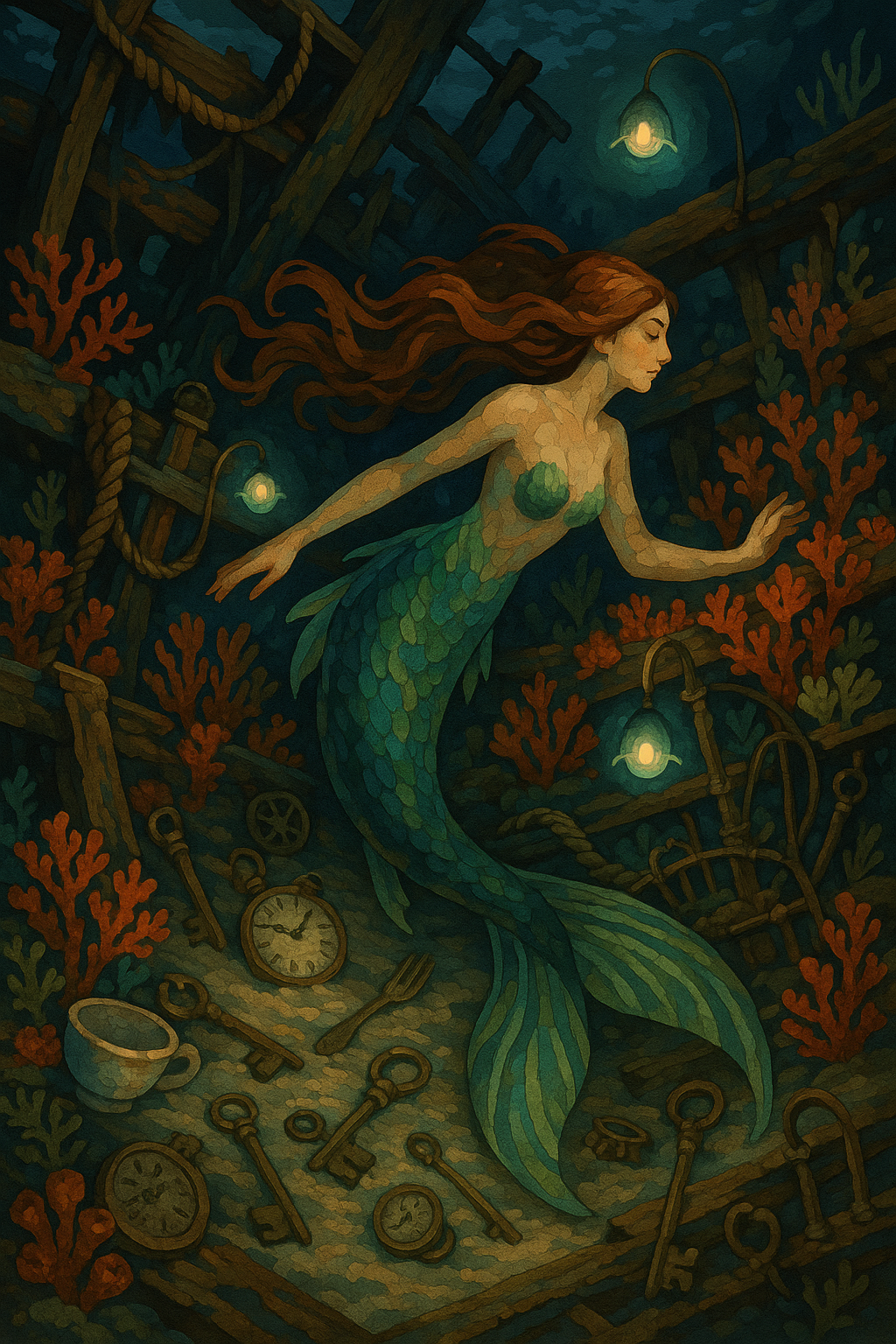 Mermaid in the Coral Bloom