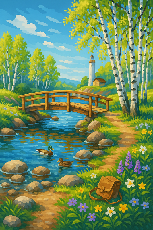 Spring Bridge over Crystal Stream