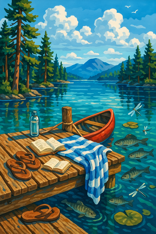 Red Canoe at Waterfall Landing