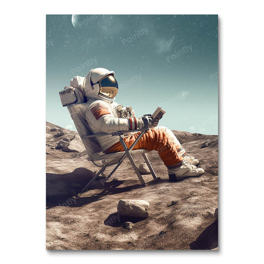 Astronaut Chilling on the Moon