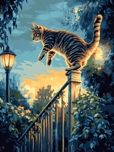 Tabby Cat, Lamplight Leap